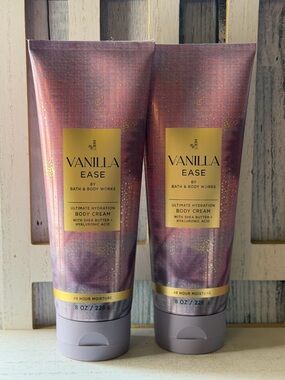 Bath & Body Works VANILLA EASE Lot X2 ULTIMATE HYDRATION BODY CREAM 8oz Set New
